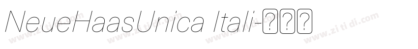 NeueHaasUnica Itali字体转换